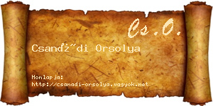 Csanádi Orsolya névjegykártya