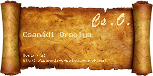 Csanádi Orsolya névjegykártya