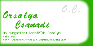 orsolya csanadi business card